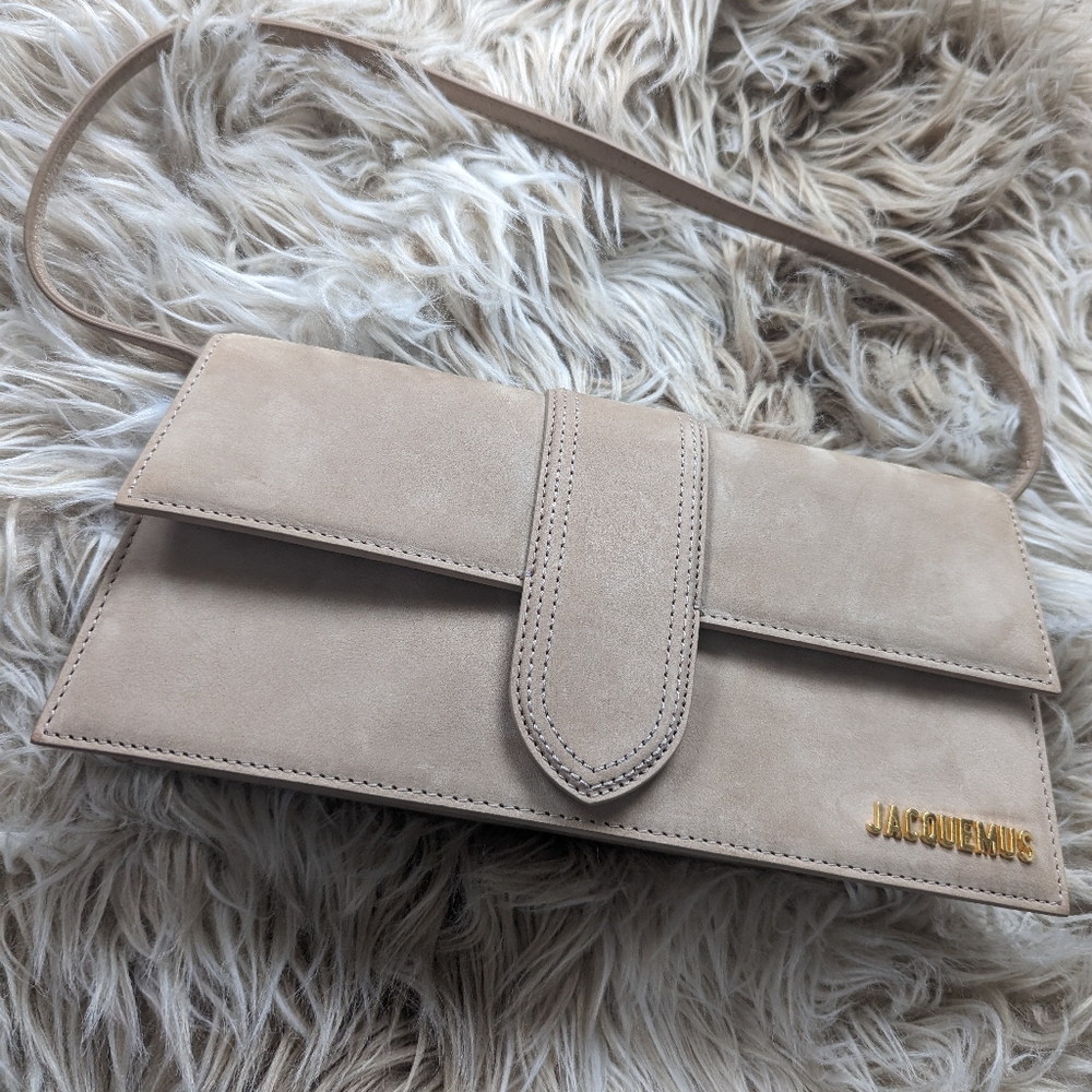 Jacquemus Le Bambino Long Suede shoulder bag